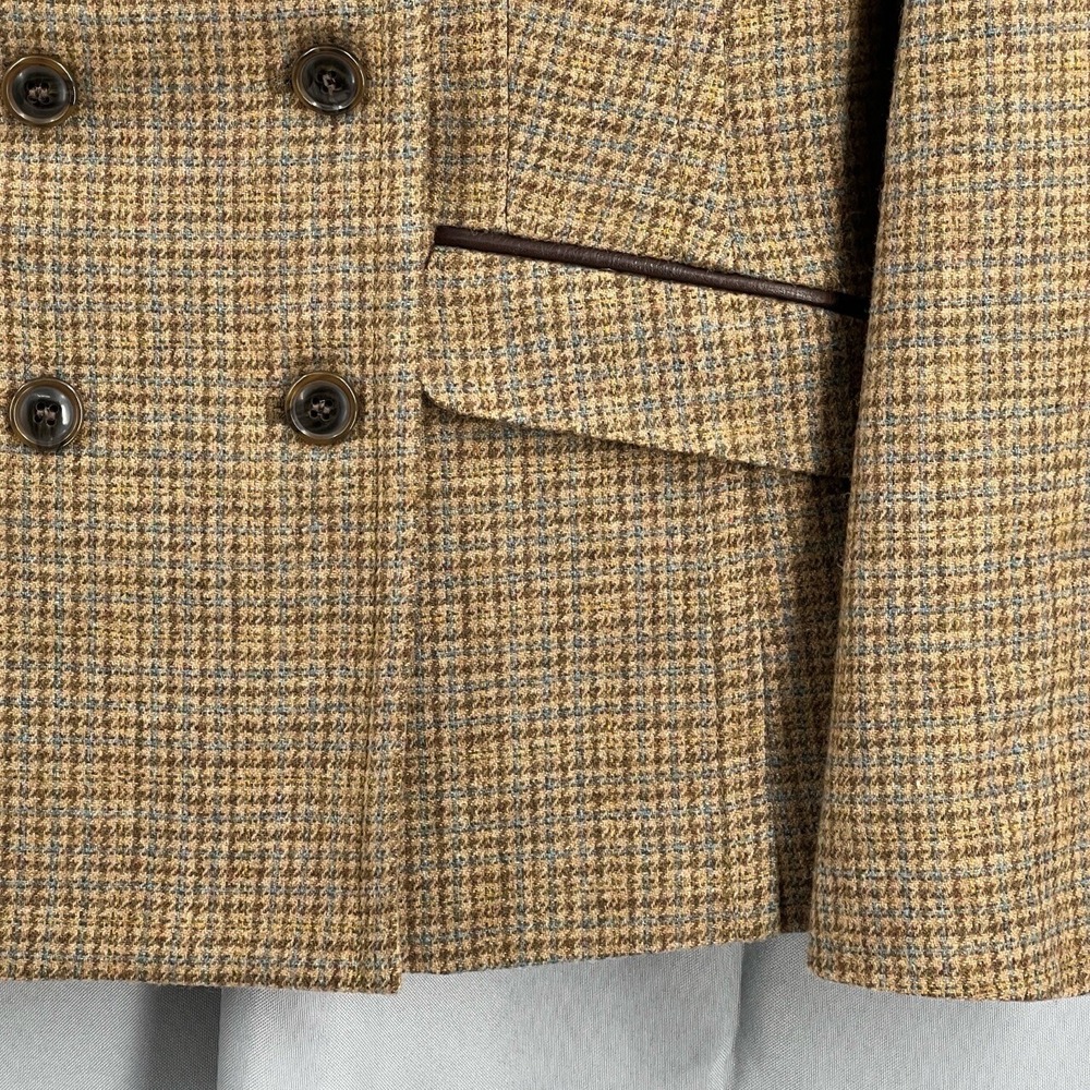 Pendleton Wool Jacket Brown Checked Double Breast… - image 3